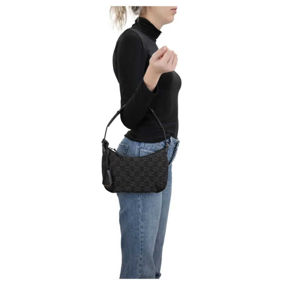Signatur Damenhandtasche mit Lederrand
