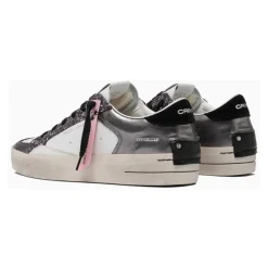 Silber Glitter Sneakers Stilvoll Italienisch Handgefertigt