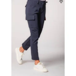 Slim Fit Cargo Hose Navy Blau