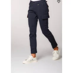 Slim Fit Cargo Hose Navy Blau