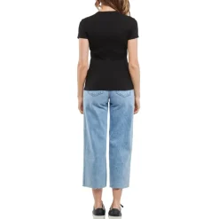 Slim Fit T-Shirt aus gerippter Baumwolle