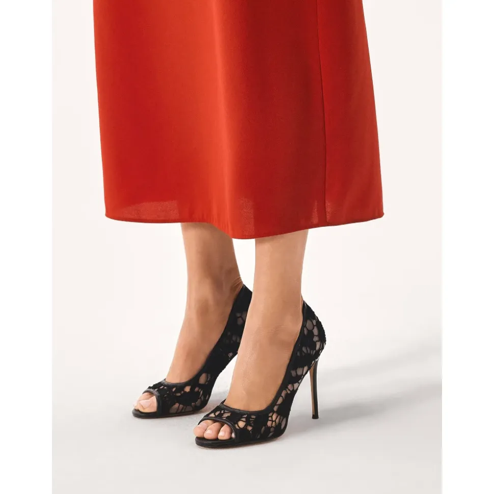 Spitze Peeptoe-Pumps