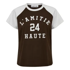 Sportliches College Tee Top mit Print