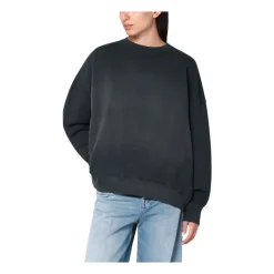 Sternendetail Rundhals Pullover