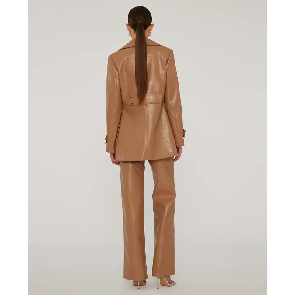 Stilvolle Texturierte Straight Hose