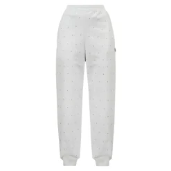 Strass-Sweatpants mit Rippbündchen