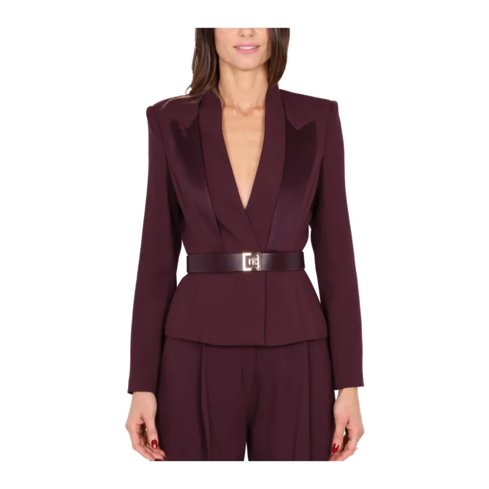 Strukturierter Blazer mit Gürtel