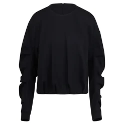 Strukturiertes Sweatshirt mit plissierten Details