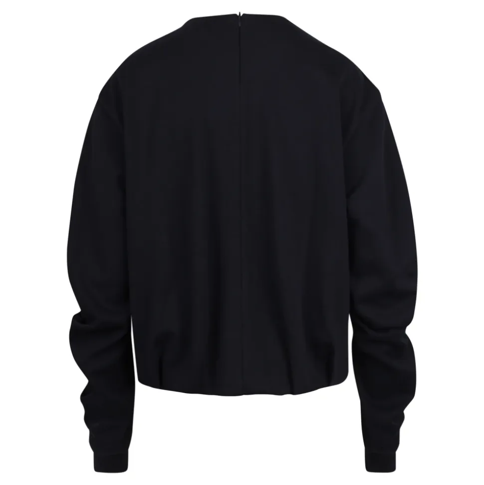 Strukturiertes Sweatshirt mit plissierten Details