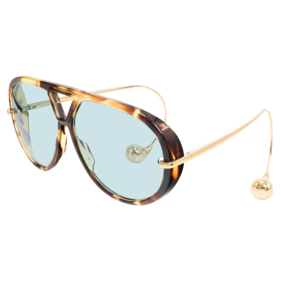 Stylische Sonnenbrille in Havana/Light Blue