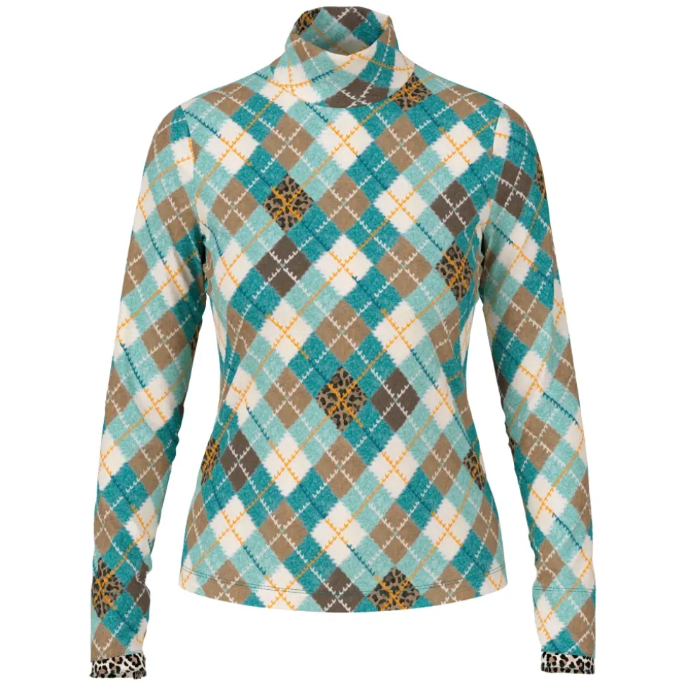 Tailliertes Langarmshirt mit Rollkragen