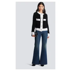 Texturierte Strickjacke