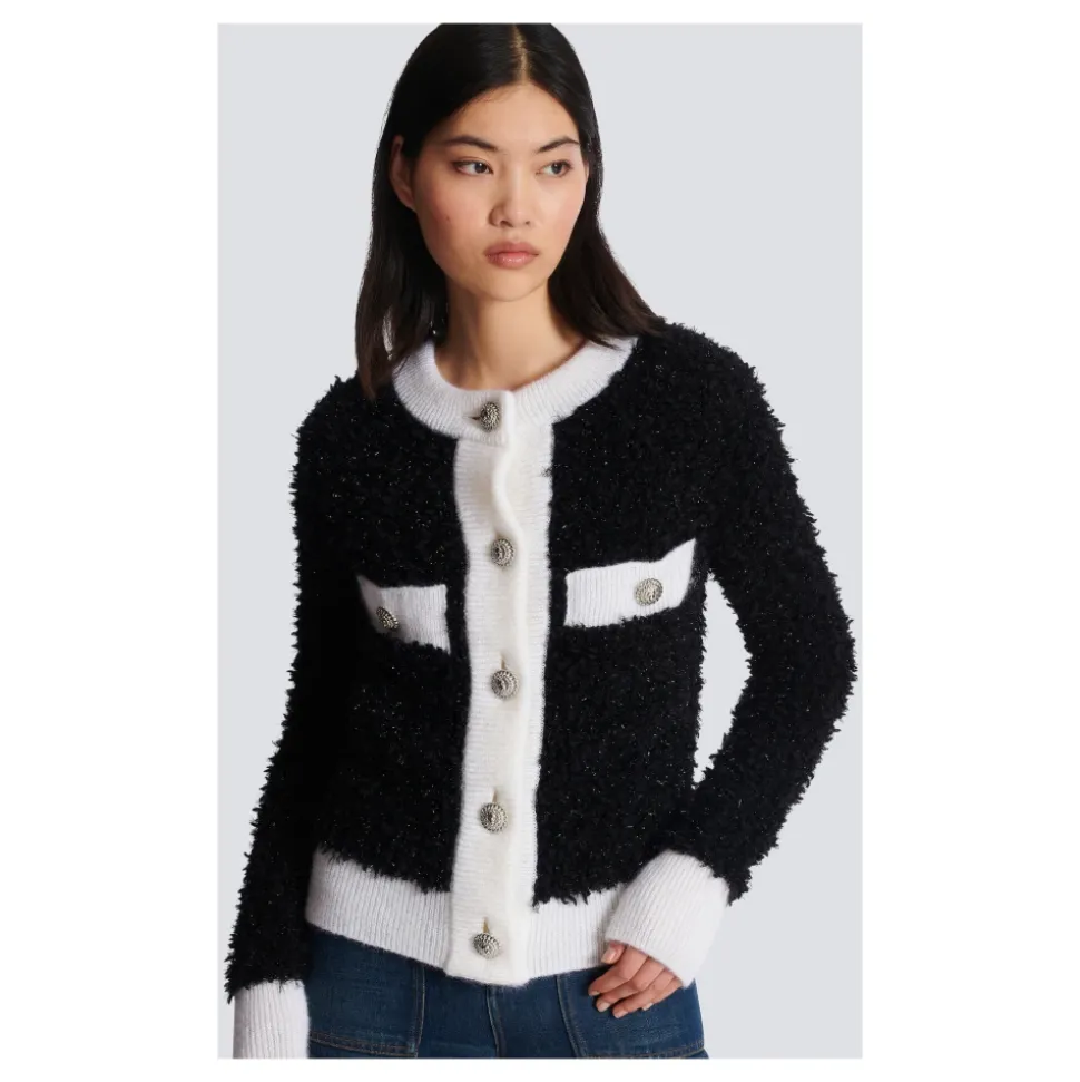 Texturierte Strickjacke