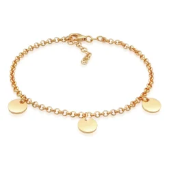 Three Coin Anhänger Armband