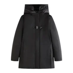 Toggle Coat in Schwarzem Gabardine