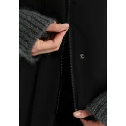 Toggle Coat in Schwarzem Gabardine