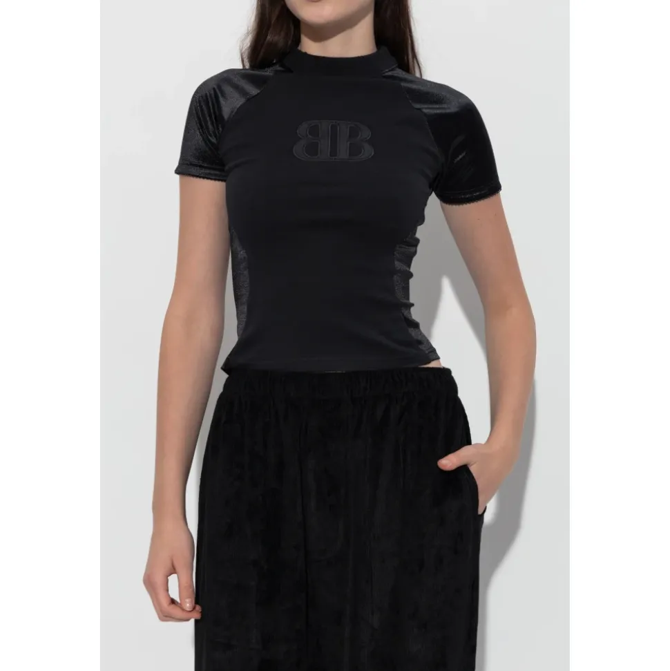 Top mit gesticktem Logo