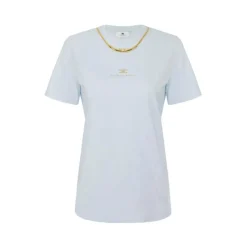 T-Shirt aus Baumwolljersey mit Halskette