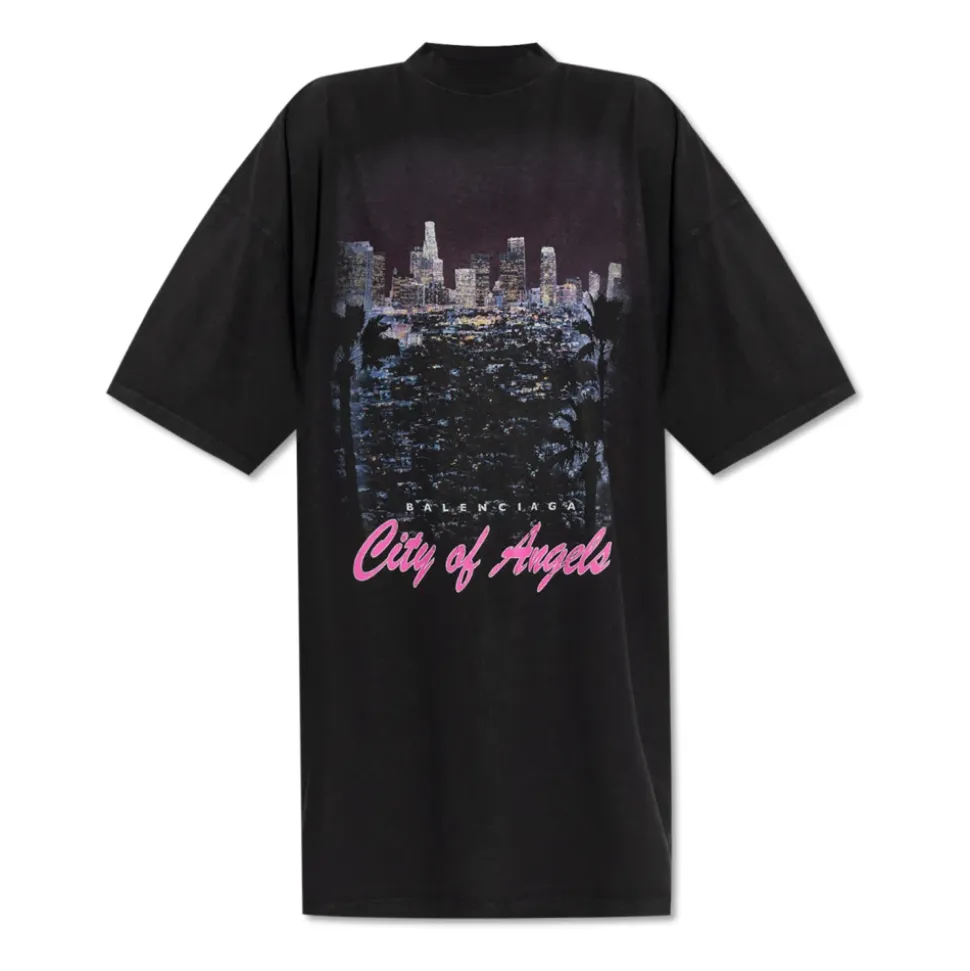 T-Shirt mit buntem Druck
