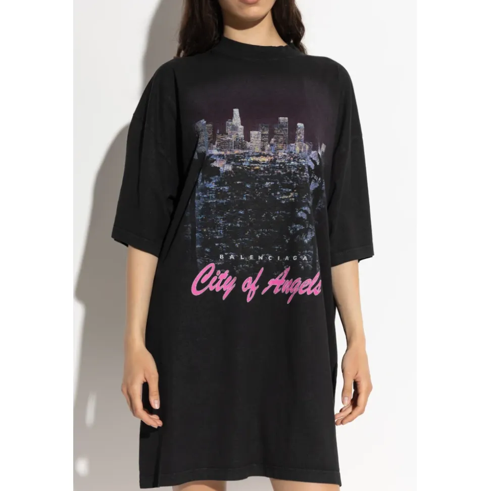 T-Shirt mit buntem Druck
