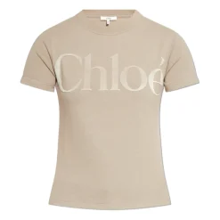 T-Shirt mit Samtlogo-Finish