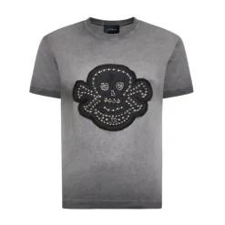 T-Shirt mit Schädelapplikation