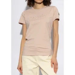 T-Shirt mit schimmernden Applikationen