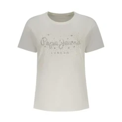 T-Shirt mit Strass-Details und kurzen Ärmeln