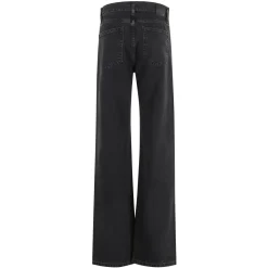 Vintage Schwarze Straight Leg Jeans