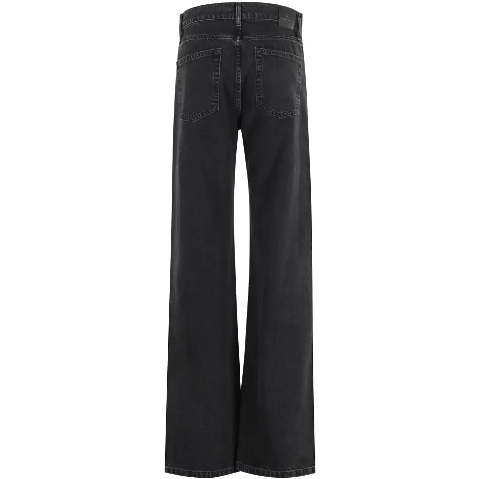 Vintage Schwarze Straight Leg Jeans