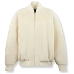 Weicher Textur Bomberjacke Oversize Passform
