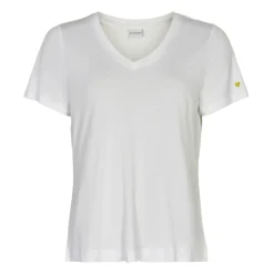 Weiße V-Ausschnitt T-Shirt