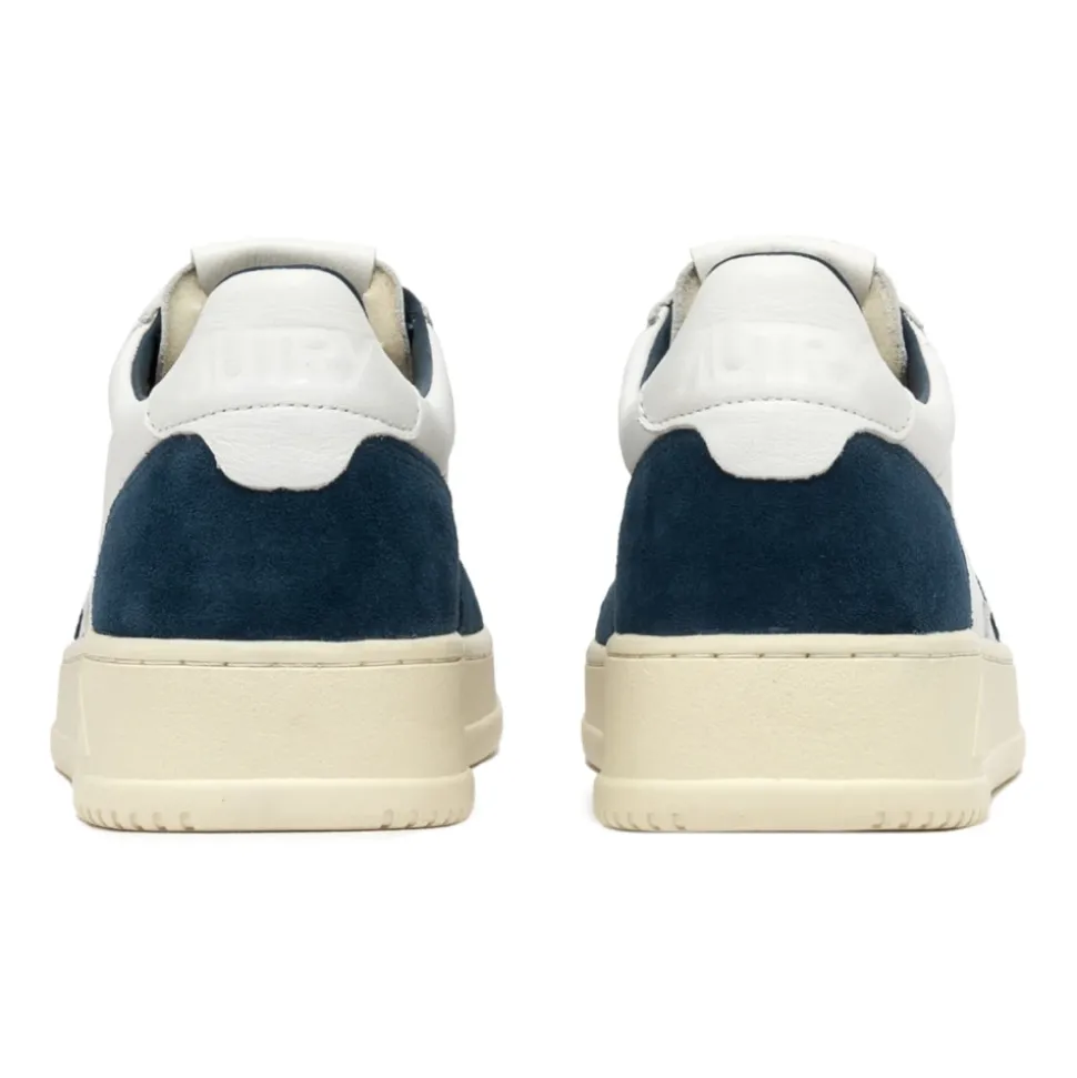 Weiße Vintage-Sneakers aus Leder