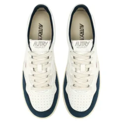 Weiße Vintage-Sneakers aus Leder
