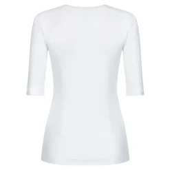 Weißes T-Shirt mit V-Ausschnitt