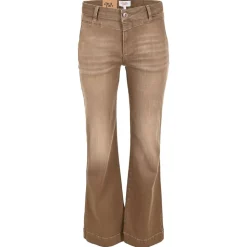 Weite Bein V-Front Jeans