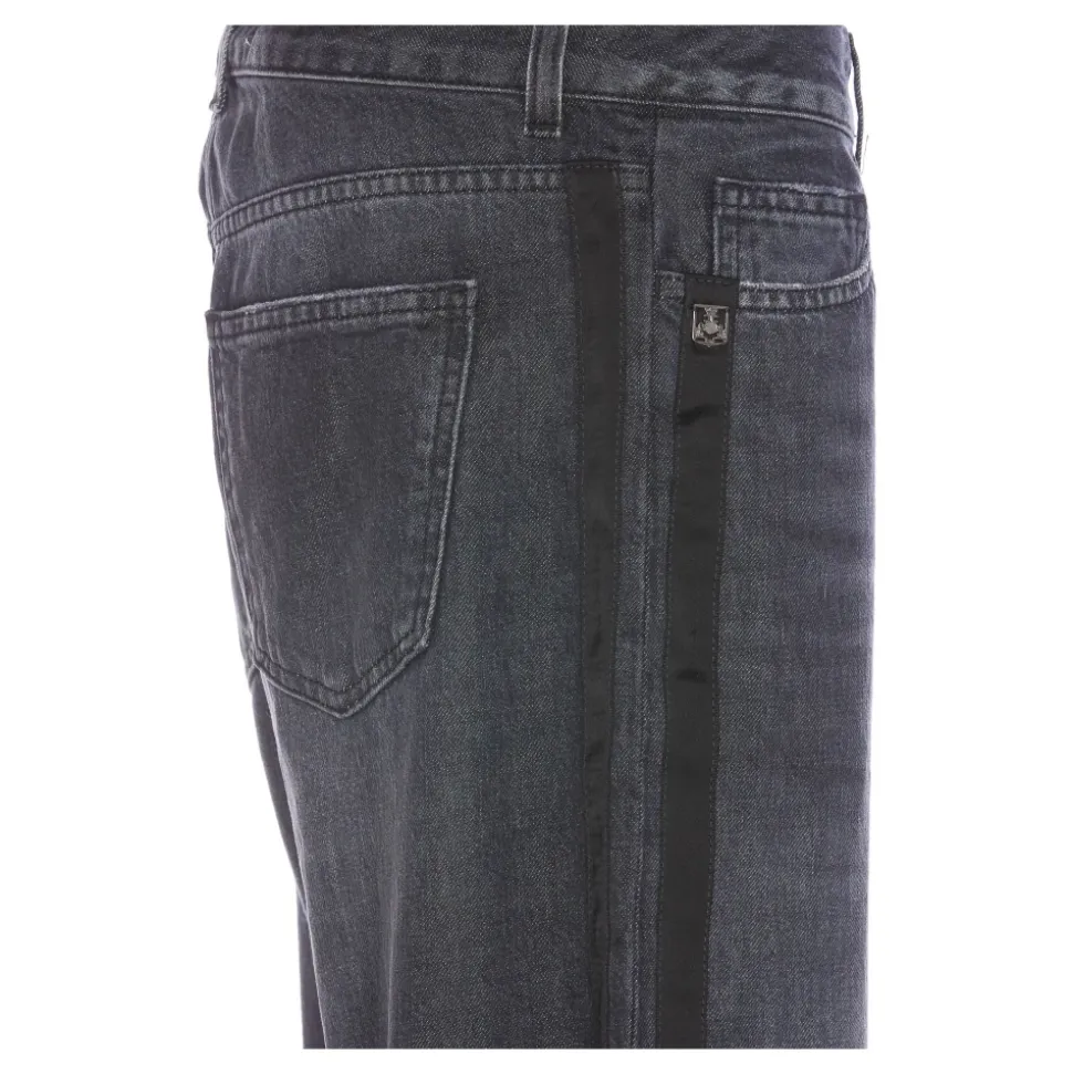 Wide Leg Jeans mit Samtband