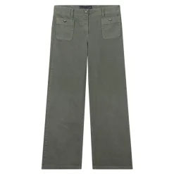 Wideleg Denim Jeans Cool Khaki