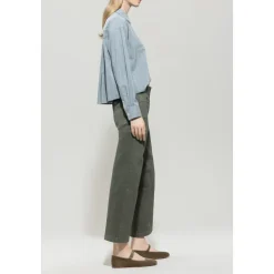 Wideleg Denim Jeans Cool Khaki