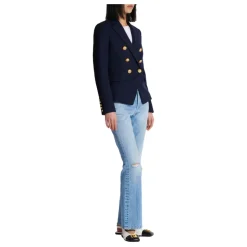 Woll-Blazer mit doppelter Knopfleiste