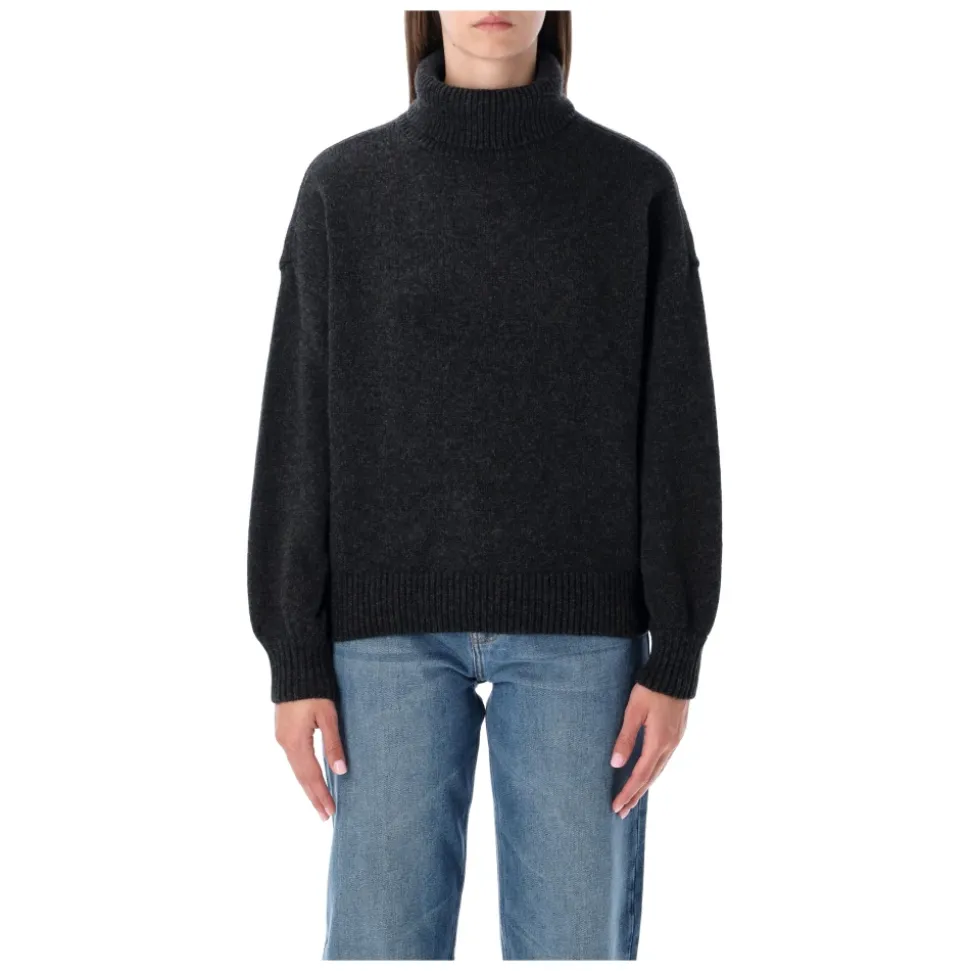 Wollpullover mit hohem Kragen