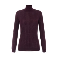 Wollpullover mit Jacquard-Mikro-Logo