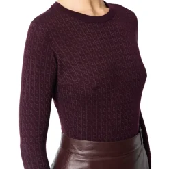Wollpullover mit Jacquard-Mikro-Logo