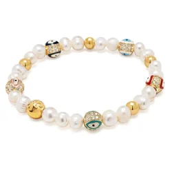 Women's Evil Eye Pearl Bracelet