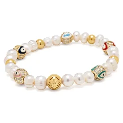 Women's Evil Eye Pearl Bracelet